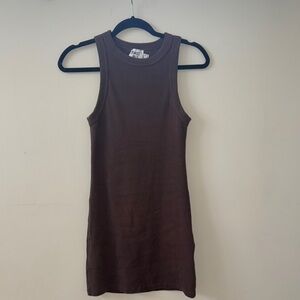 Princess Polly Brown Ribbed Tank Dress
